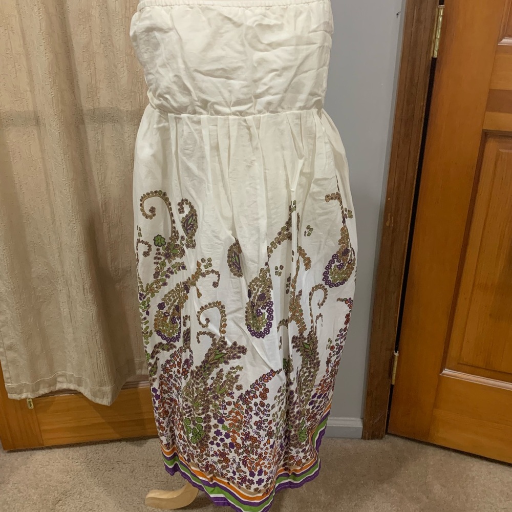 MODA Summer Dress: Beige with Paisley Design